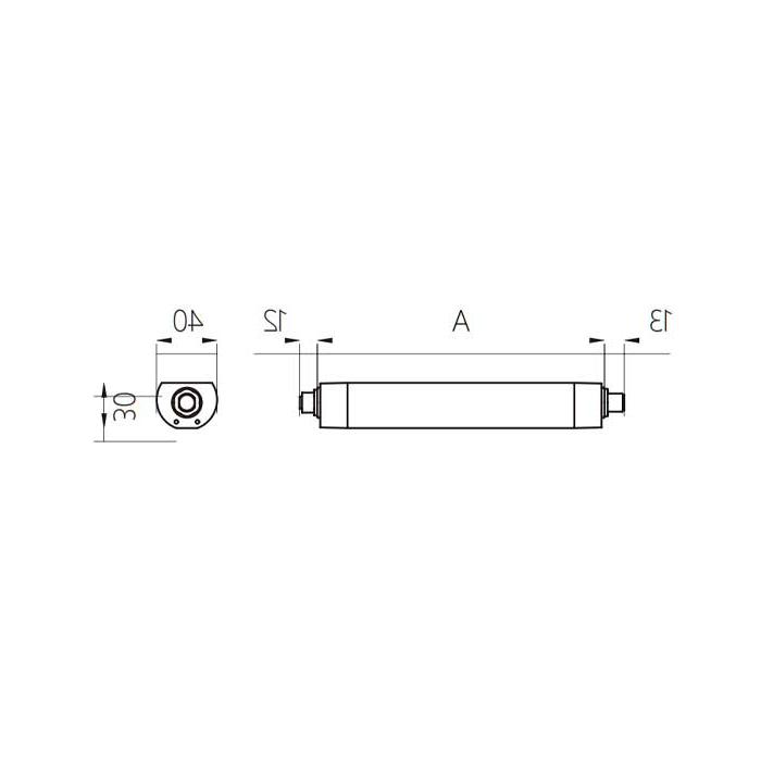 Power 12W, size A= 370 mm x 70 mm, MQAL-24-SDD, A70021